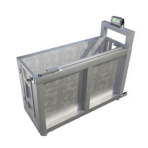 Pig weighing crate scale with built-in load cells