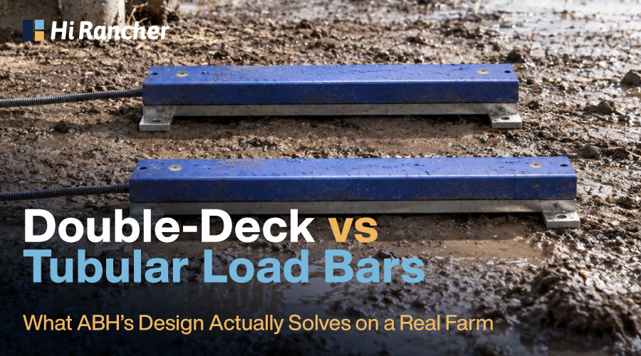Outdoor livestock weighing bars